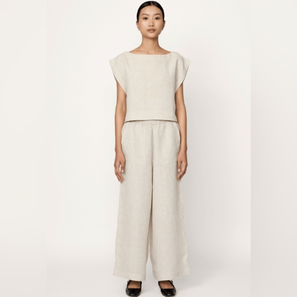 EUC Laude the Label Linen Everyday Pant- XS, Natural - Picture 3 of 4